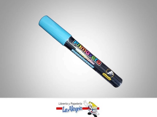 [7707406356634] MARCADOR POSTER FLOURECENTE 2MM AZUL UND MARCA PRIMAVERA   