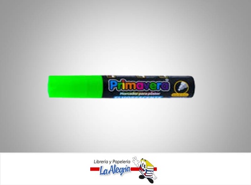 [7707406356641] MARCADOR POSTER FLOURECENTE 2MM VERDE UND MARCA PRIMAVERA