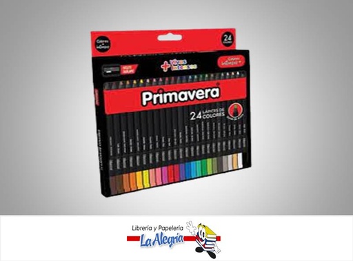 [7707463690030] LAPICES DE COLORES 4MM COL/VIVOS 24 UND MARCA PRIMAVERA   