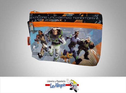 [7707463690139] CARTUCHERA 2 BOLSILLO LIGHTYEAR MARCA PRIMAVERA   