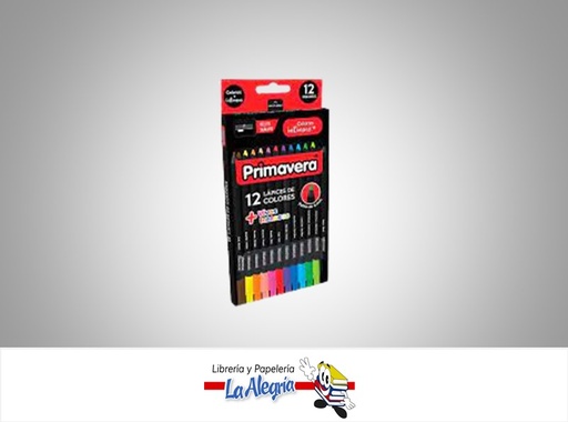 [7707463692706] LAPICES DE COLORES 4MM COLORES VIVOS 12UND MARCA PRIMAVERA
