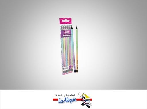 [7707463692744] LAPIZ DE GRAFITO FLOWER POWER HB PASTEL 6UND MARCA PRIMAVERA