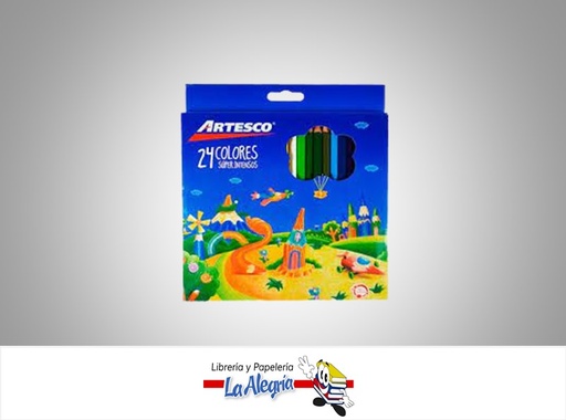 [7750082039162] LAPICES DE COLORES TRIANGULAR 24 COLORES COLORPLUS MARCA ARTESCO