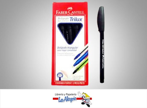 [7754111537995] BOLIGRAFO FABER CASTELL NEGRO CAJA MARCA FABER CASTELL   