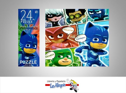 [778988328538] ROMPECABEZA RECTANGULAR PJ MASK 24PZ MARCA CARDINAL   