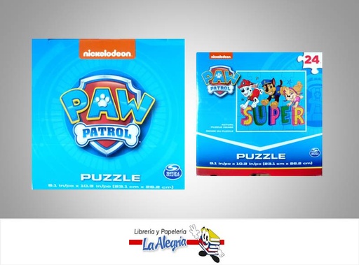 [778988337820] ROMPECABEZA RECTANGULAR PAW PATROL 24 PZA MARCA CARDINAL