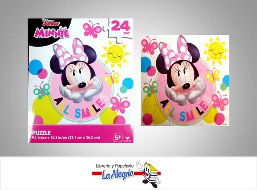 [778988362273] ROMPECABEZA RECTANGULAR MINNIE MOUSE 24 PZA MARCA CARDINAL