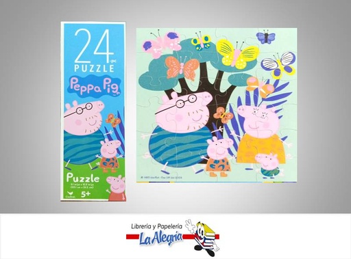 [778988394106] ROMPECABEZ RECTANGULAR PEPPA FAMILIA 24P MARCA CARDINAL   