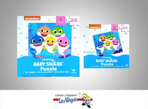 [778988394632] ROMPECABEZA RECTANGULAR BABY SHARK 24PZ MARCA CARDINAL   