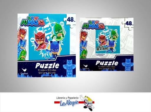 [778988394687] ROMPECABEZA RECTANGULAR PJMASKS 48PZ MARCA CARDINAL   