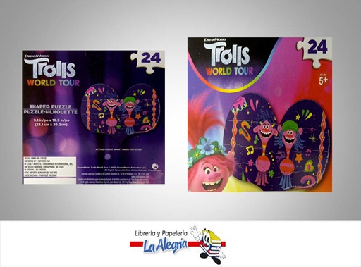 [778988394823] ROMPECABEZA FORMA TROLLS WORLD TOUR 24PZ MARCA CARDINAL   