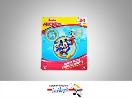 [778988415054] ROMPECABEZA FORMA MICKEY MOUSE 24PZ MARCA CARDINAL   