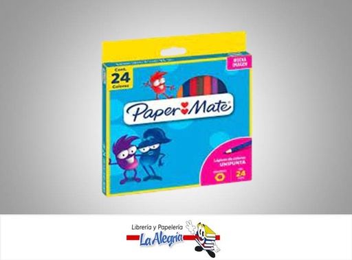 [7795245104042] LAPICES DE COLORES 24 COL TRIAN PAPERM MARCA PAPER MATE   