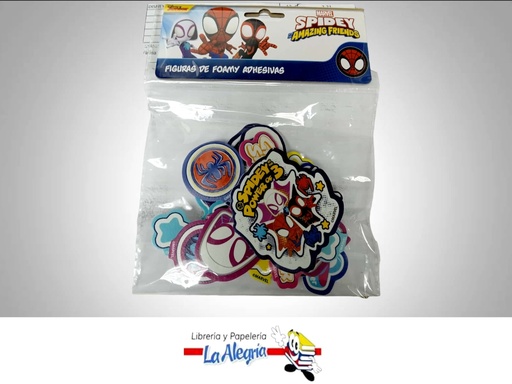 [7850717100363] FIGURA DE FOAMI ADHESIVA SPIDEY 20 PZ MARCA ROSY   
