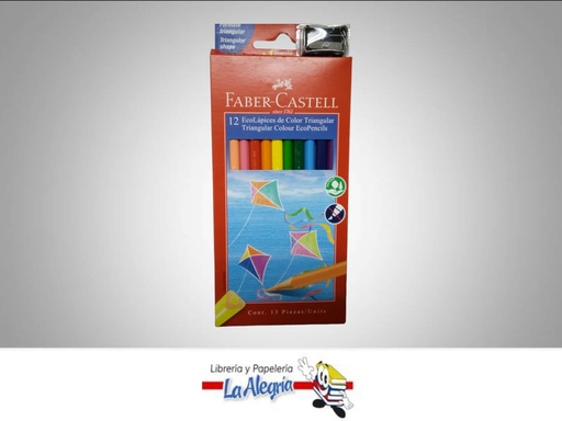[7891360638506] LAPICES DE COLORES 12 COL ECOLAPICES TRI MARCA FABER CASTELL   