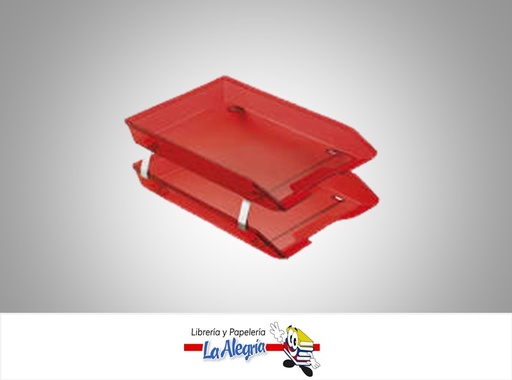 [7896292224377] BANDEJA ACRILICA 2 NIVELES REF243.7 ROJA MARCA ACRIMET   