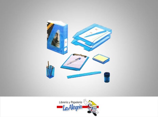 [7896292297326] SET DE ESCRITORIO REF973.2 AZUL 9 PZ MARCA ACRIMET   