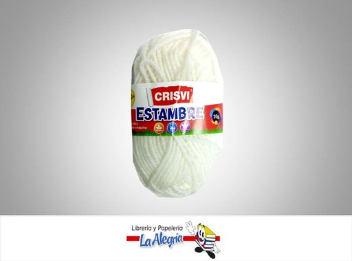 [7920210315080] ESTAMBRE ESCOLAR 10GR BLANCO UND MARCA CRISVI   