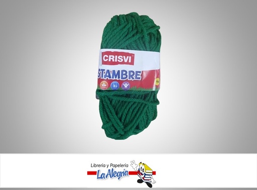 [7920210315196] ESTAMBRE ESCOLAR 10GR VERDE GRAMA UND MARCA CRISVI   