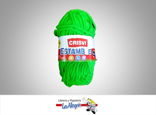 [7920210315202] ESTAMBRE ESCOLAR 10GR VERDE MANZANA UND MARCA CRISVI   
