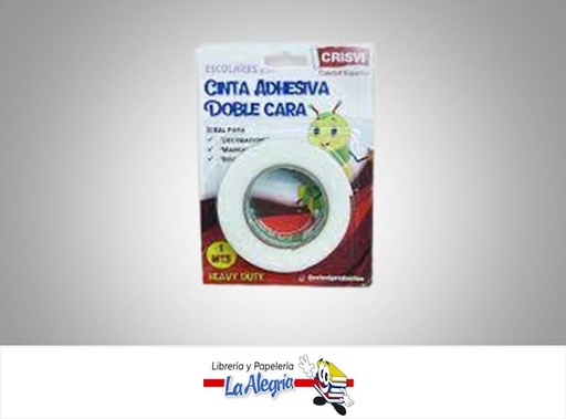 [7920210315516] CINTA DOBLE FAZ 22MM X 3M UND MARCA CRISVI   