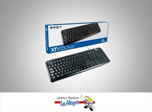 [798302168008] TECLADO ALAMBRICO MULTIMEDIA XTK-130 MARCA XTECH   