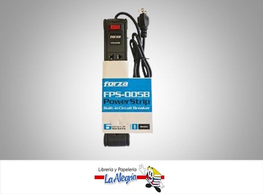 [798302200074] REGLETA 2400W 6 TOMAS 110V/220V FSP-005B MARCA FORZA   