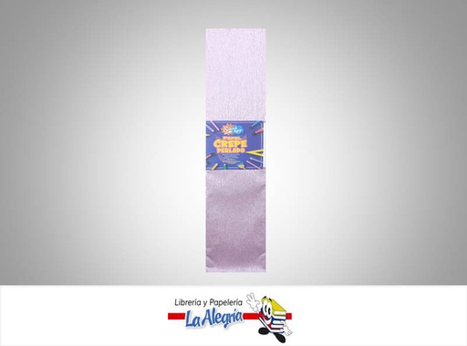 [8020200000039A] PAPEL CREPE 50X200CM PERLADO MORADO UND MARCA SCHOOL ART   