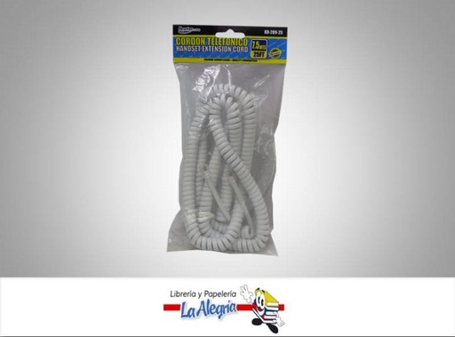 [8022884020495] EXTENSION TELEFONICA 25FT 7,5 M MARCA BRUFER   