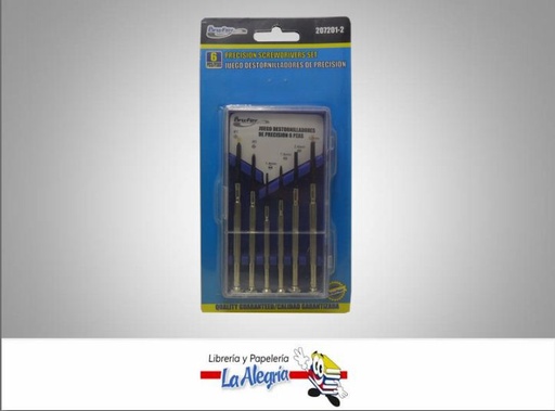[8022884030647] SET DESTORNILLADOR PRECISION PALA/EST 6P MARCA BRUFER   