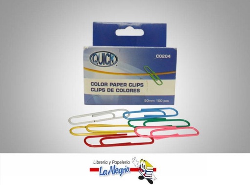 [805120102814] CLIP 50MM COLORES REF C0204 100UND MARCA QUICK   