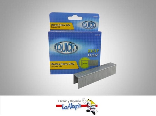 [805120108700] GRAPA LISA 23/17 1000 UND MARCA QUICK   