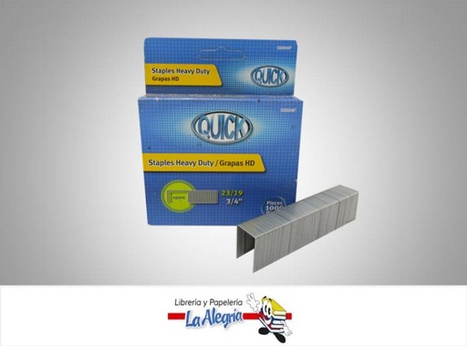 [805120110192] GRAPA LISA 23/19 1000 UND MARCA QUICK   