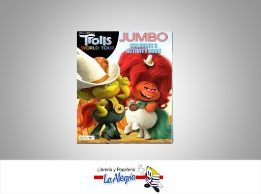 [805219473641] LIBRO COLOREAR TROLLS WORLD TOUR JUMBO  TEMATICA LIBRO COLOREAR AUTOR BENDON  