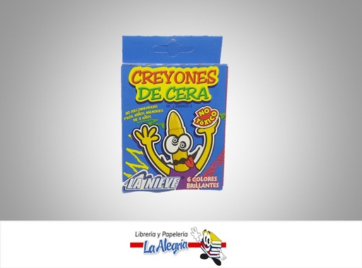 [824772000095] CREYON DE CERA 6 UND MARCA LA NIEVE   