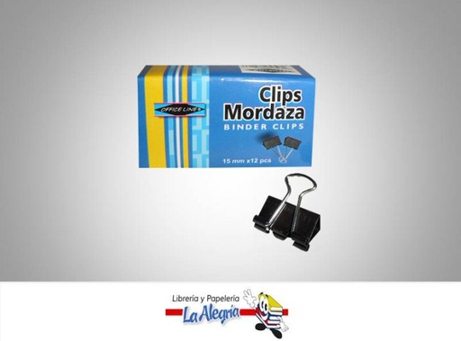 [8267652732266] BINDER CLIP 1/2'' 15MM 12UND MARCA OFFICE LINE   