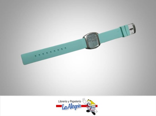 [8343] RELOJ DE DAMA CUADRADO TURQUESA MARCA MULCO   