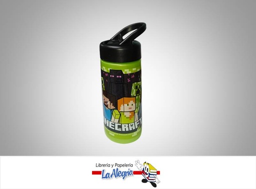 [8412497404018] TERMO PLASTICO 410 ML MINECRAFT MARCA S/M   
