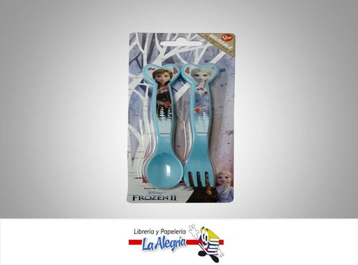 [8412497510160] CUBIERTO PLASTICO 2PZ FROZEN II MARCA STOR   