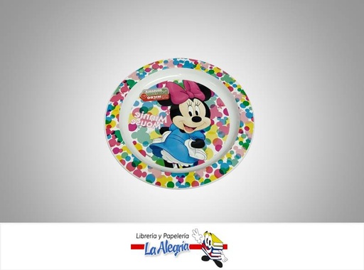 [8412497511471] PLATO PLASTICO LLANO MINNIE MOUSE MARCA S/M   
