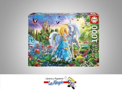 [8412668176546] ROMPECABEZALA PRINCESA Y EL UNICORNIO 17654; 1000 PZA MARCA EDUCA