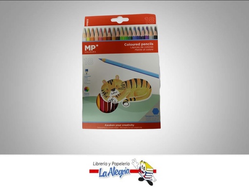 [8435250979936] LAPICES DE COLORES CLASICO PP803 18 COLORES MARCA MP