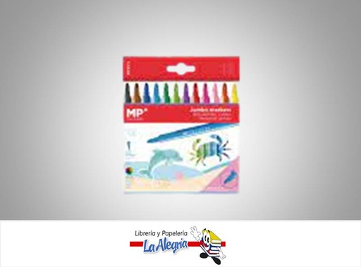 [8435250980086] MARCADOR JUMBO PUNTA GRUESA PP871 12 COLORES MARCA MP