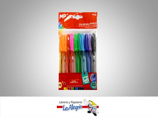 [8435250986378] BOLIGRAFO SOFT TOUCH PE106 1.0 MM 10 COLORES MARCA MP