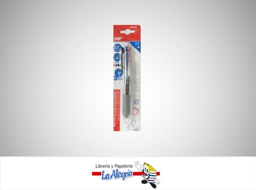 [8435250988723] BOLIGRAFO RETRACTIL CON PORTAMINA PE221;  4 COLORES MARCA MP