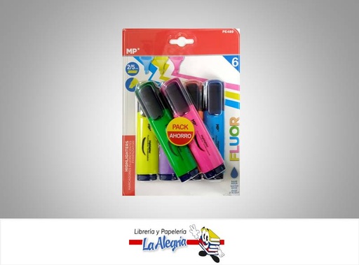 [8435250993406] RESALTADOR FLUORECENTE PE489 6 COLORES MARCA MP