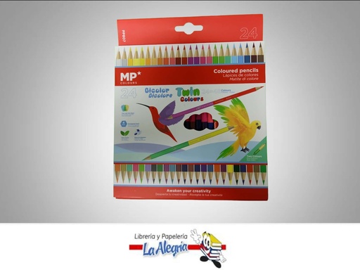 [8435464172741] LAPICES DE COLORES BICOLOR PP807 24 UND 48 COLORES MARCA MP