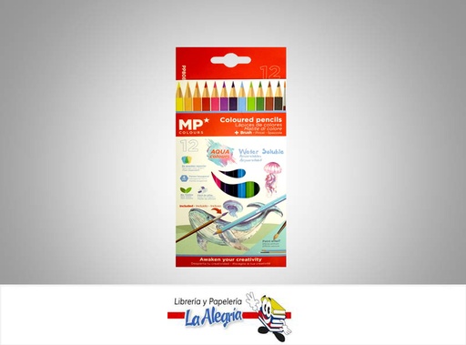 [8435464172758] LAPICES DE COLORES ACUALERABLES PP808; 12 COLORES MARCA MP