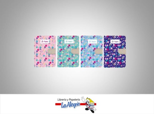 [8435464176367] LIBRETA NOTA T/DURA 13,4X19CM FLORAL MARCA CERVANTES   