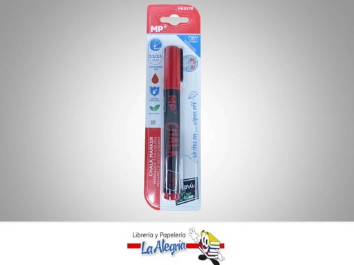 [8435464183716] MARCADOR DE TIZA LIQUIDA ROJA BORRADO EN SECO MARCA MP